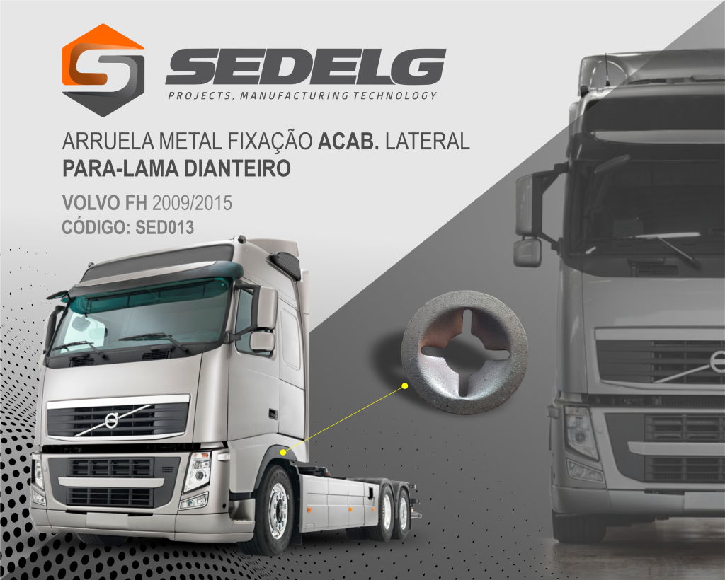 Arruela Metal Fixa O Acabamento Lateral Para Lama Dianteiro Volvo Fh Sedelg